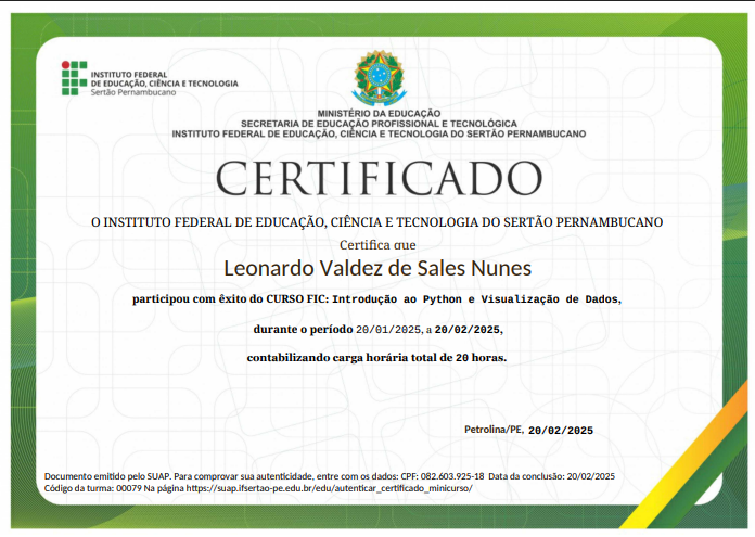 Certificado IFSertão